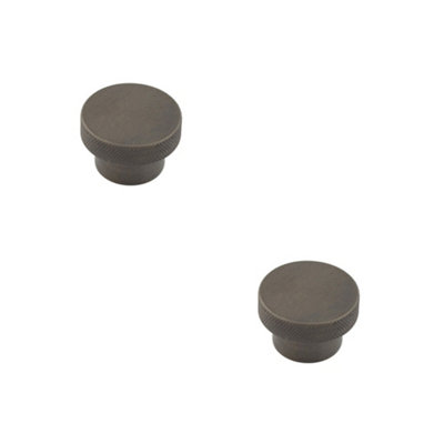 2 PACK Stylish 40mm Dark Bronze Cupboard Knob for Modern Interiors Kitchen Cabinet Knob