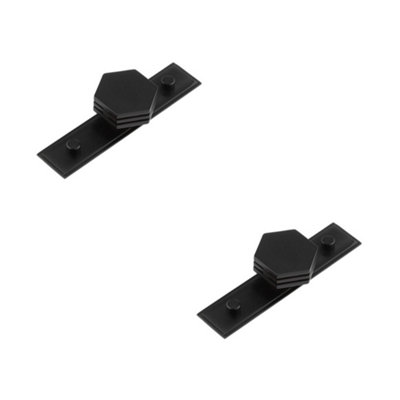 2 PACK Stylish 40mm Matt Black Cupboard Knob for Modern Interiors Kitchen Cabinet Knob
