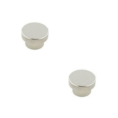 2 PACK Stylish 40mm Polished Nickel Cupboard Knob for Modern Interior Kitchen Cabinet Knob