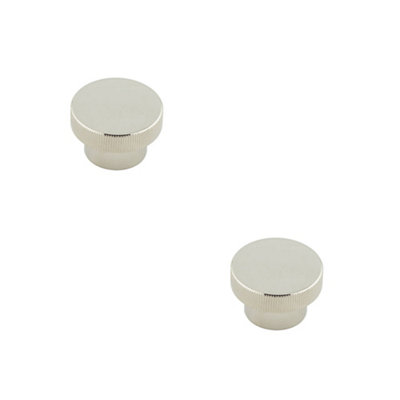 2 PACK Stylish 40mm Polished Nickel Cupboard Knob for Modern Interiors Kitchen Cabinet Knob
