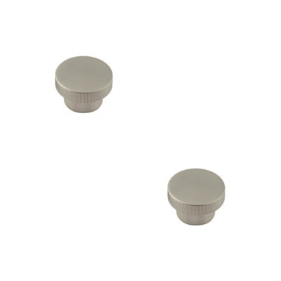 2 PACK Stylish 40mm Satin Nickel Cupboard Knob for Modern Interiors - Kitchen Cabinet Knob
