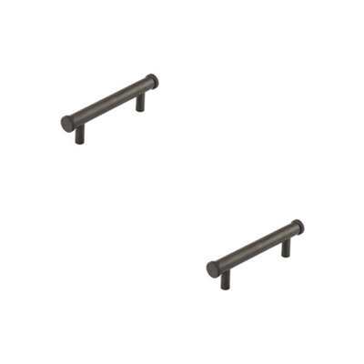 2 PACK Stylish 96mm Dark Bronze Cabinet Handle for Modern and Traditional Interiors - Kitchen Drawer Pull Handle