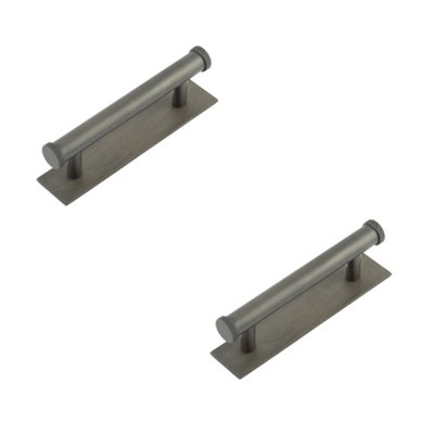 2 PACK Stylish 96mm Dark Bronze Cabinet Handle with Knurled Design - Kitchen Drawer Pull Handle