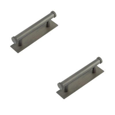 2 PACK Stylish 96mm Dark Bronze Cabinet Handle with Knurled Design Kitchen Drawer Pull Handle