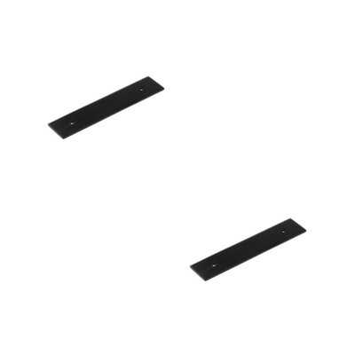 2 PACK Stylish Black Backplates for Cabinet Handle 140x30mm - Elevate Your Home Decor - Kitchen Drawer Pull Handle