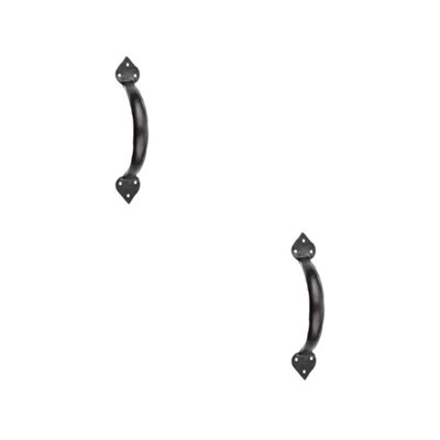 2 PACK Stylish Black Tear Cabinet Handle 185x50mm for Elegant Interiors - Kitchen Drawer Pull Handle