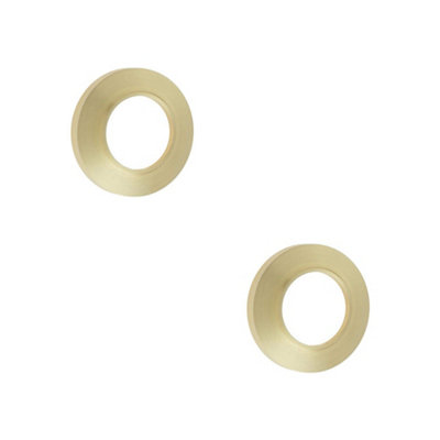 2 PACK Stylish Chamfered Outer Roses in Grade 304 Satin Brass for Doors - Door Handle