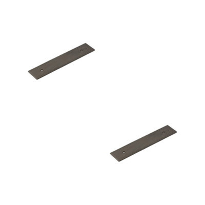 2 PACK Stylish Dark Bronze Backplates for Cabinet Handle 140x30mm - Kitchen Drawer Pull Handle