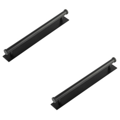 2 PACK Stylish Matt Black Cabinet Handle with 224mm Centers for Modern Interiors - Kitchen Drawer Pull Handle