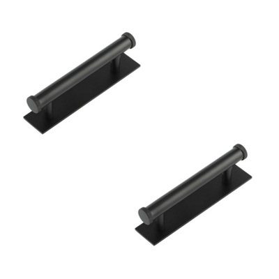 2 PACK Stylish Matt Black Cabinet Handle with 96mm Center Distances - Kitchen Drawer Pull Handle