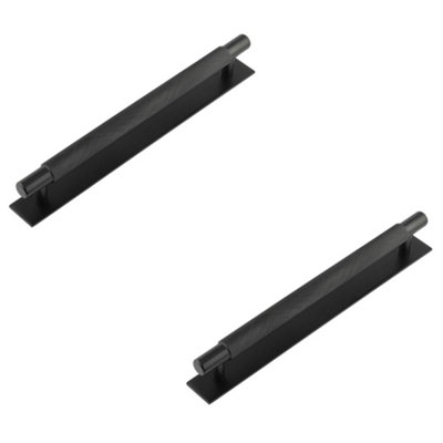 2 PACK Stylish Matt Black Cabinet Handle with Hexagonal Design - Kitchen Drawer Pull Handle