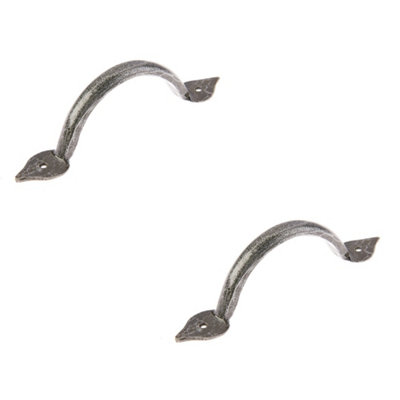 2 PACK Stylish Pewter Tear Cabinet Handle 130x34mm for Elegant Home Decor - Kitchen Drawer Pull Handle