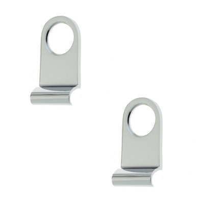 2 PACK Stylish Plain Cylinder Pulls 86x44mm in Polished Chrome Finish - Door Lock Finger Pull
