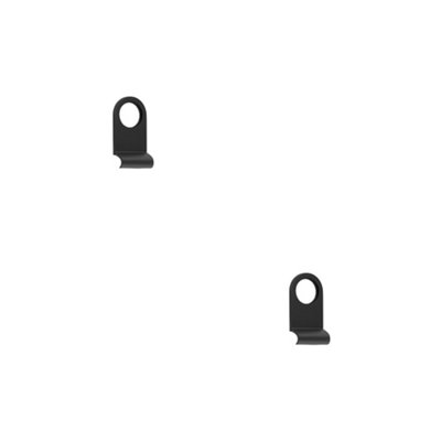 2 PACK Stylish Plain Cylinder Pulls in Black - 86x44mm for Modern Interiors - Door Lock Finger Pull