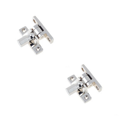 2 PACK Stylish Polished Nickel Fasteners Pattern 2 for Modern Interiors - Window Fastener