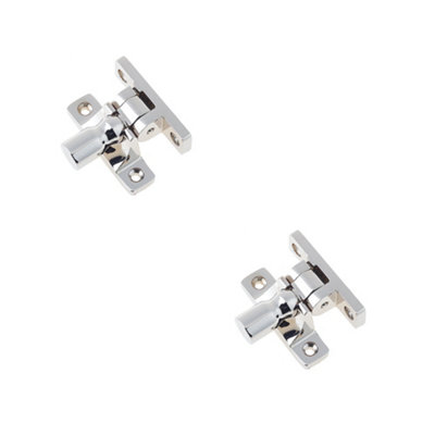 2 PACK Stylish Polished Nickel Fasteners with Unique Pattern 1 - Window Fastener