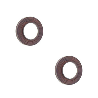 2 PACK Stylish Reeded Outer Rose in Dark Bronze for Elegant Doors - Door Handle