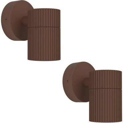 2 PACK Stylish Rust-Coloured Indoor Wall Light for Modern Home Décor