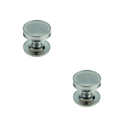 2 PACK Stylish Satin Nickel Cupboard Knob for Modern Homes - Kitchen Cabinet Knob