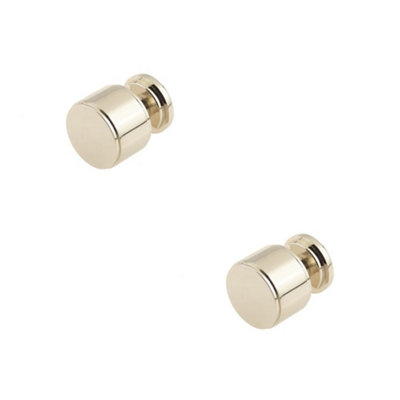 2 PACK Stylish Stepped Cupboard Knob in Polished Nickel Finish - Kitchen Cabinet Knob