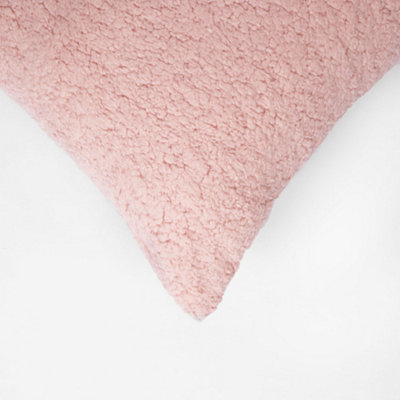 2 Pack Teddy Fleece Soft Warm Filled Pillow Cushion
