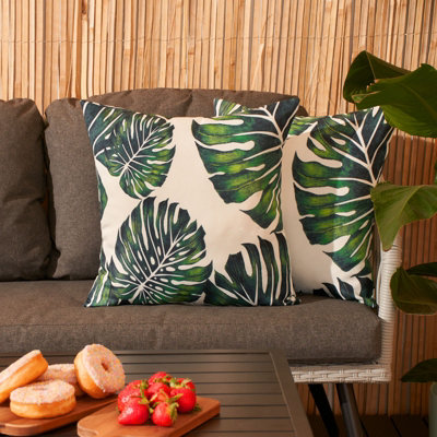 2 Pack Tropical Cushion Cover Water Resistant Outdoor Garden
