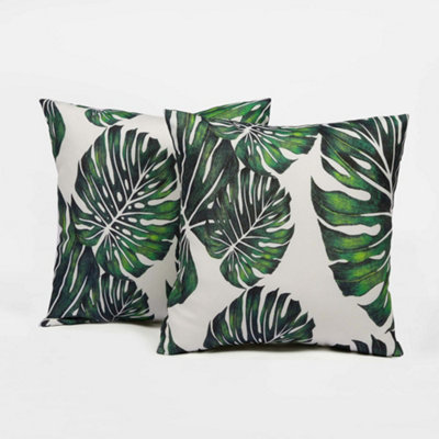 2 Pack Tropical Cushion Cover Water Resistant Outdoor Garden - 5