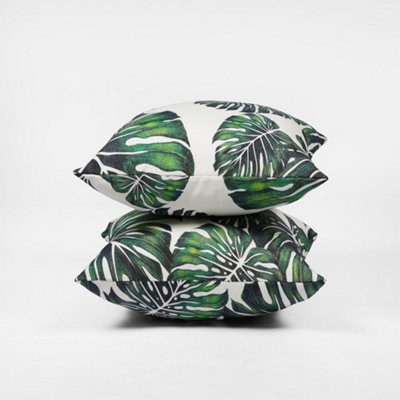2 Pack Tropical Cushion Cover Water Resistant Outdoor Garden - 6
