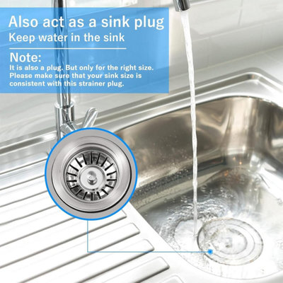 2 Pack Upgraded Kitchen Sink Plug Strainer Stainless Steel Strainers ...