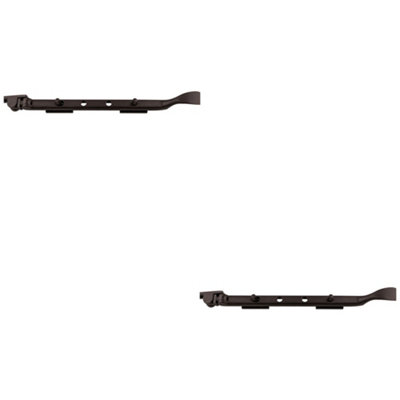 2 PACK - Victorian Casement Window Stay Handle & 2 Pins - 270mm Length Matt Bronze Bar