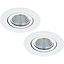 2 PACK Wall / Ceiling Flush Downlight White Recess Spotlight 6W LED