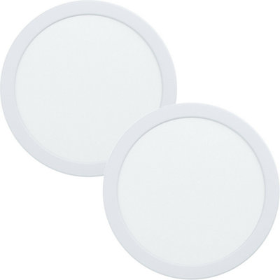 2 PACK Wall / Ceiling Flush Downlight White Round Spotlight 16.5W LED 3000K