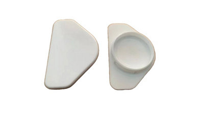 2 pack white winged hinge hole cover cap