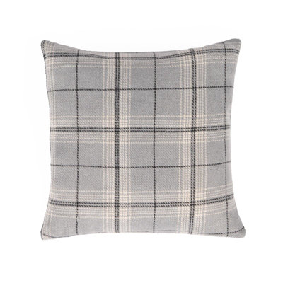2 Pack Woven Check Cushion Covers Printed Soft - 6