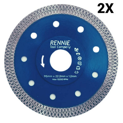 2pcs Diamond Saw Blades 4.5" Cutting Blade Super Thin Tile Saw Blade 4.5 Cutting Blade Super Thin Tile Saw Blade Red