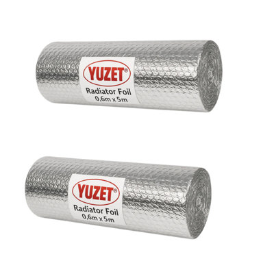 2 Pack - Yuzet 60cm x 5m Radiator Heat Reflective Insulating Foil ...