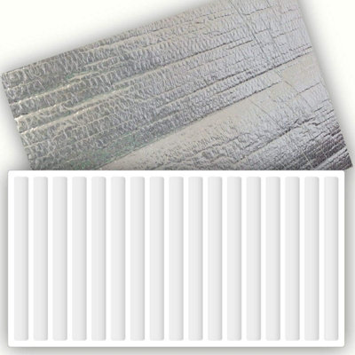 2 Pack  - Yuzet 60cm x 5m Radiator Heat Reflective Insulating Foil Energy Saving - 3