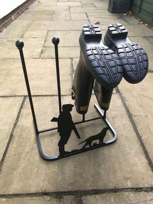 2 Pair Boot Rack - Gun Down - Steel - L30.4 x W38 x H48.3 cm | DIY at B&Q