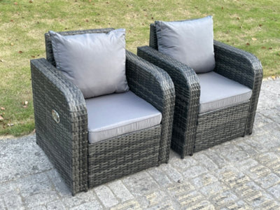 Reclining rattan best sale effect garden chairs