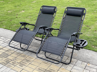 Sun lounger cheap with drinks holder