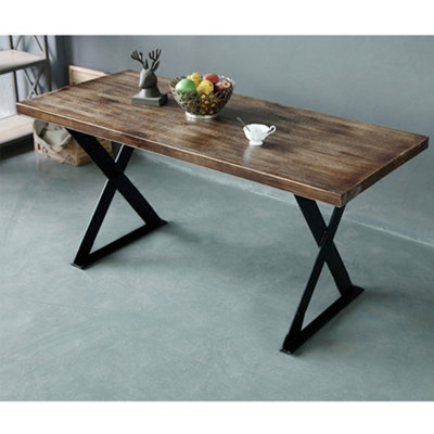 2 Pcs Black Furniture Legs X Shaped Metal Desk & Table Legs, W 30 cm x H 40 cm Price Comparisons | Compare The Build