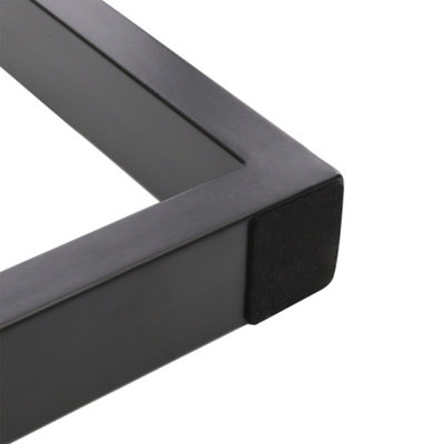 2 Pcs Black Trapezoid Industrial Metal Furniture Legs Table Legs H 40 cm