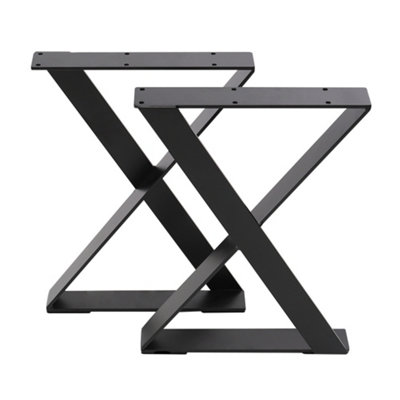 Black steel shop table legs