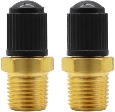 2 Pcs Brass Tank Fill Valve 1/8 Inch NPT MPT Air Compressor Tank Fill ...