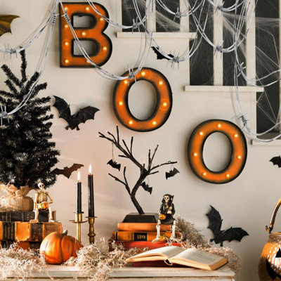Wooden Halloween BOO Letters, Home Decoration Hanging Crafts