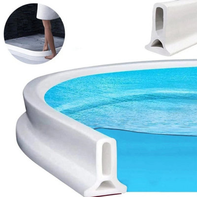 2 PCS hower Water Barrier Silicone Wet Room Bathroom Floor Sealing ...
