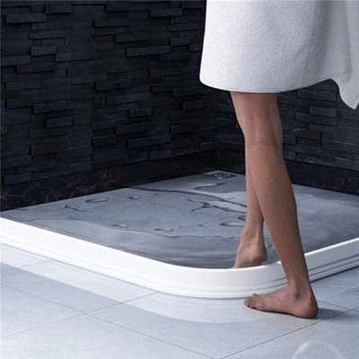 2 PCS hower Water Barrier Silicone Wet Room Bathroom Floor Sealing ...