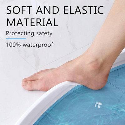 2 PCS hower Water Barrier Silicone Wet Room Bathroom Floor Sealing ...