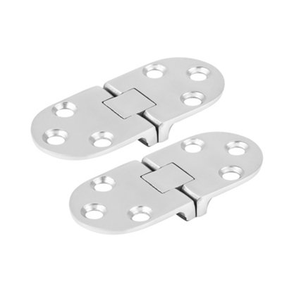 2 Pcs Marine Stainless Steel Cabinet Hinges for Boat Cabin Door-66x30 mm