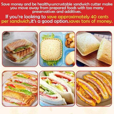 2 PCS Sandwich Cutter and Sealer Square Shape Tool for Making Crustless ...